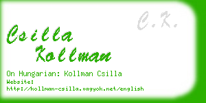 csilla kollman business card